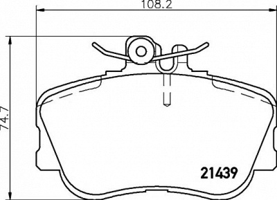 HELLA PAGID 8db355018041 -  Комплект тормозных колодок, дисковый тормоз